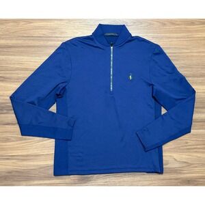 Greyson Siasconset Navy Quarter Zip Pullover Bear's Club Golf Logo Sz S